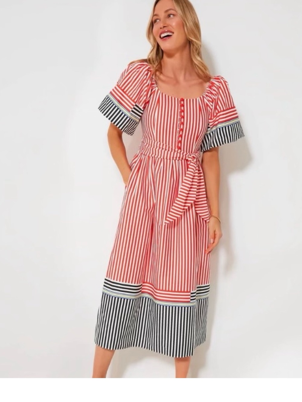 NWT Hunter Bell Lucy dress in engineered stripe size 2
